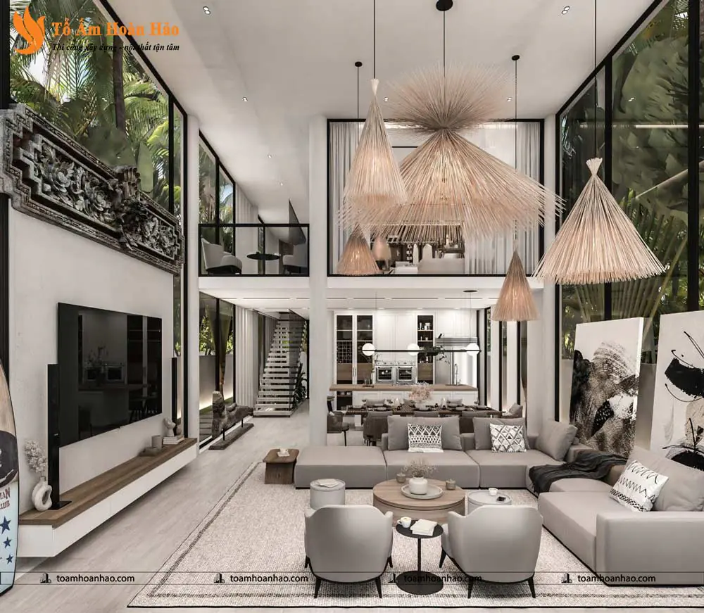 Phối cảnh 06 – THIẾT KẾ BIỆT THỰ VILLA SIÊU SANG – HÀ NỘI VỚI TỔNG DIỆN TÍCH 360m2