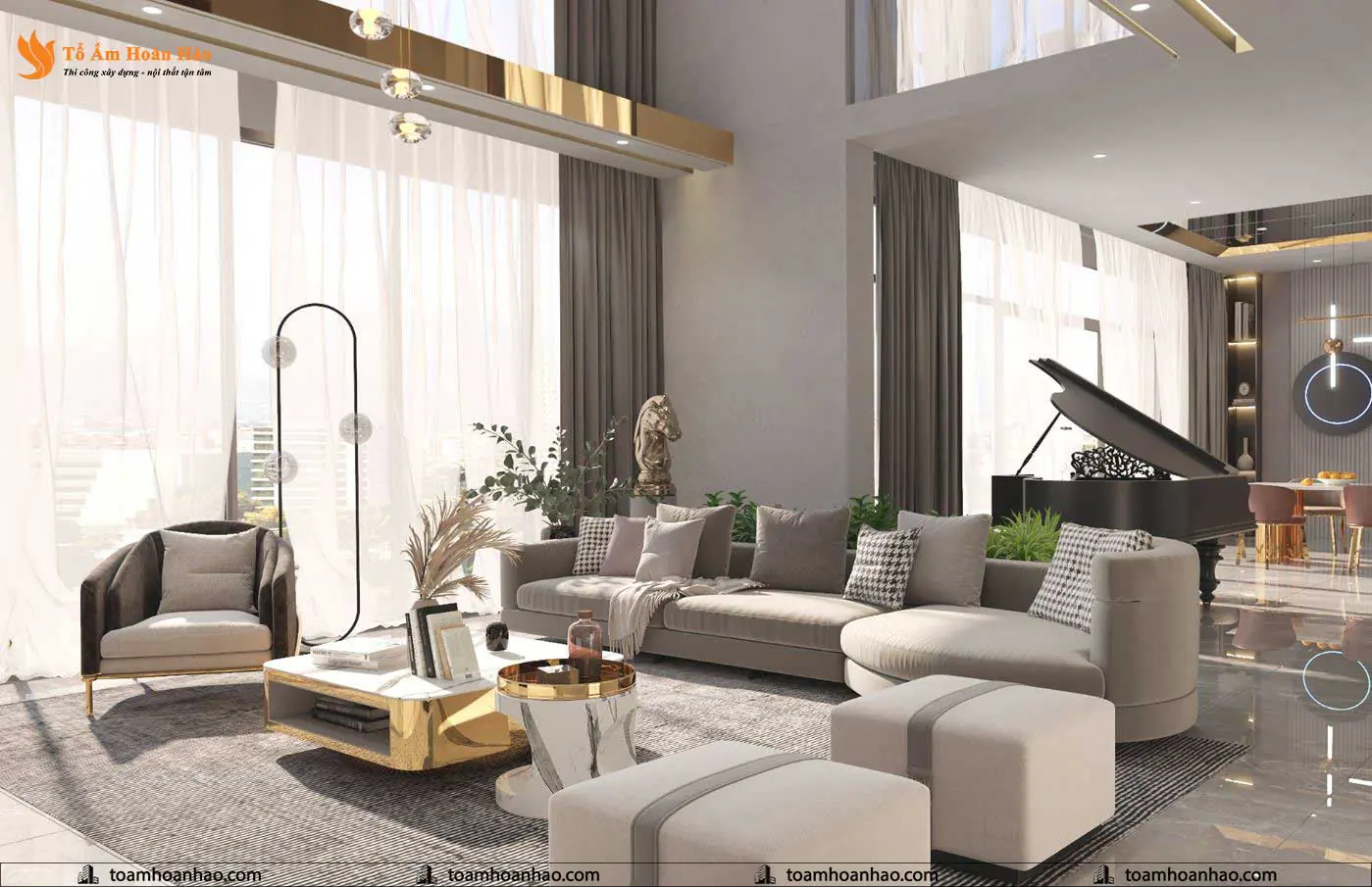 Phối cảnh 06 – THIẾT KẾ NHÀ PHỐ, BIỆT THỰ – THÀNH PHỐ HỒ CHÍ MINH 12Mx27.5M, HIỆN ĐẠI 3 TẦNG ĐẸP