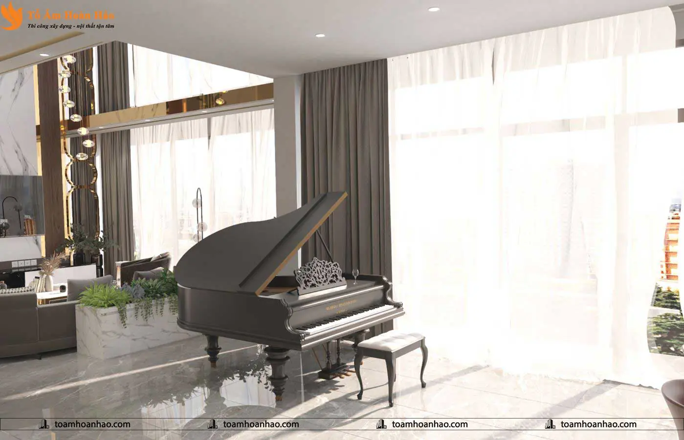 Phối cảnh 07 – THIẾT KẾ NHÀ PHỐ, BIỆT THỰ – THÀNH PHỐ HỒ CHÍ MINH 12Mx27.5M, HIỆN ĐẠI 3 TẦNG ĐẸP