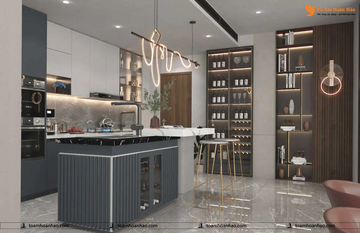 Phối cảnh 11 – THIẾT KẾ NHÀ PHỐ, BIỆT THỰ – THÀNH PHỐ HỒ CHÍ MINH 12Mx27.5M, HIỆN ĐẠI 3 TẦNG ĐẸP