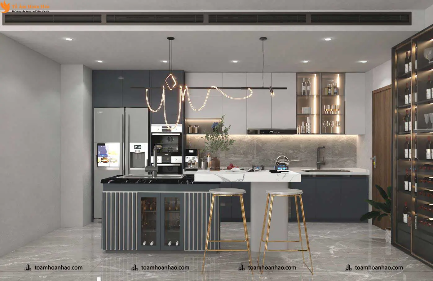 Phối cảnh 12 – THIẾT KẾ NHÀ PHỐ, BIỆT THỰ – THÀNH PHỐ HỒ CHÍ MINH 12Mx27.5M, HIỆN ĐẠI 3 TẦNG ĐẸP