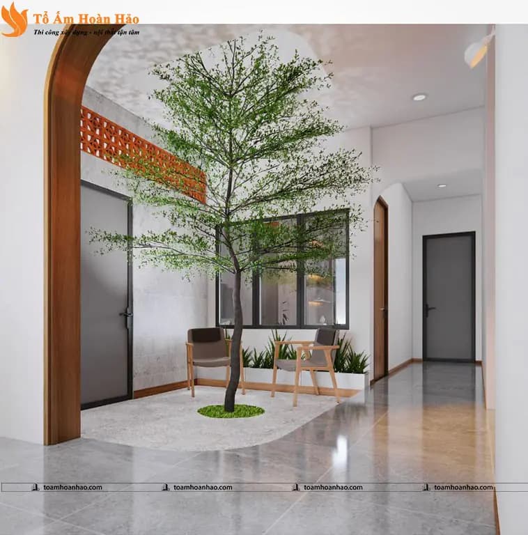 Phối cảnh 09 – THIẾT KẾ NHÀ PHỐ – THÀNH PHỐ HỒ CHÍ MINH 5x16M, 3 TẦNG GAM MÀU TRẮNG TINH TẾ ẤN TƯỢNG