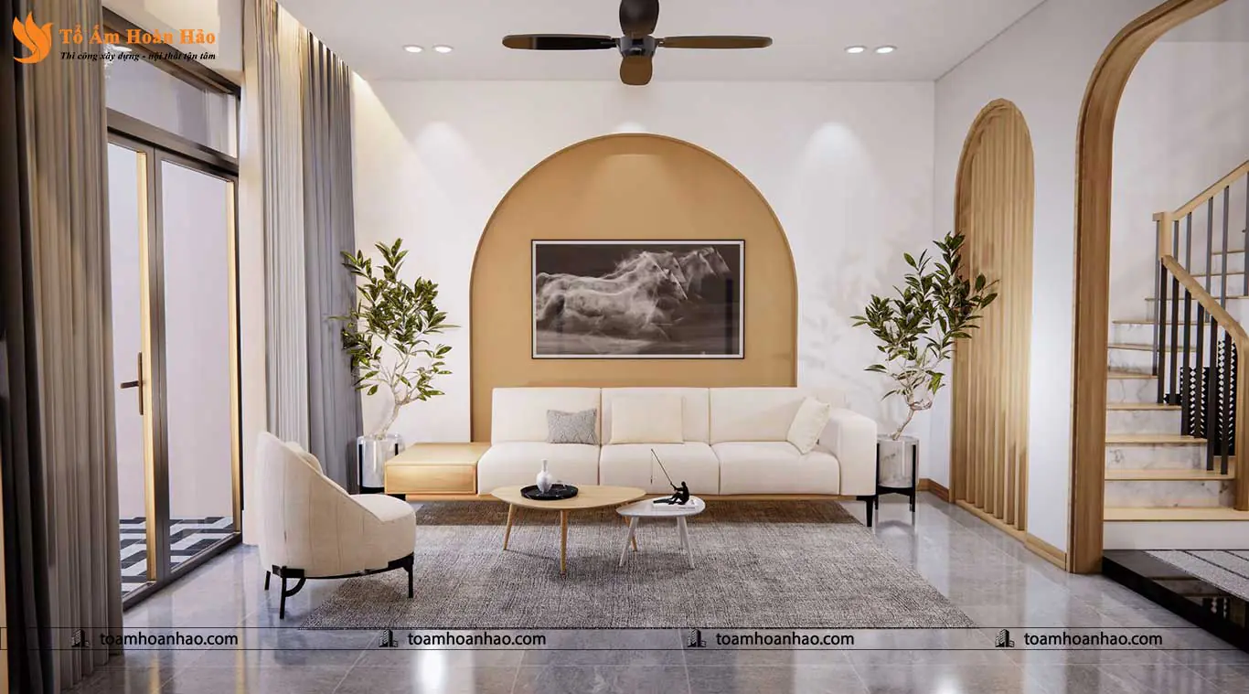 Phối cảnh 11 – THIẾT KẾ NHÀ PHỐ – THÀNH PHỐ HỒ CHÍ MINH 5x16M, 3 TẦNG GAM MÀU TRẮNG TINH TẾ ẤN TƯỢNG