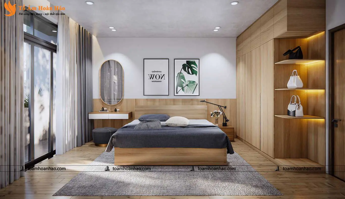 Phối cảnh 16 – THIẾT KẾ NHÀ PHỐ – THÀNH PHỐ HỒ CHÍ MINH 5x16M, 3 TẦNG GAM MÀU TRẮNG TINH TẾ ẤN TƯỢNG