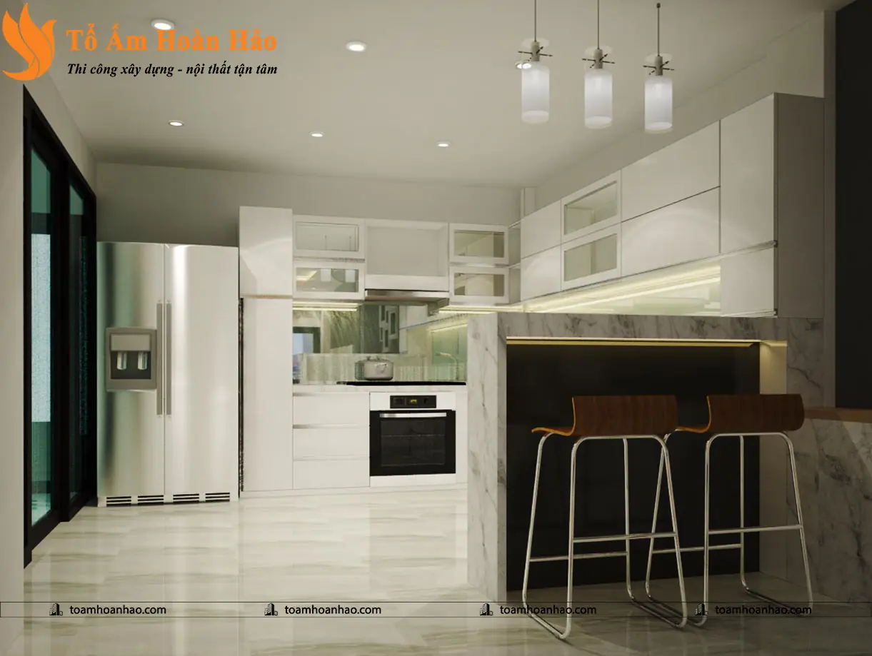 Phối cảnh 09 – THIẾT KẾ NHÀ PHỐ 3 TẦNG – TP. HỒ CHÍ MINH VỚI DIỆN TÍCH 5mX12m ẤN TƯỢNG VỚI ĐƯỜNG CONG QUYẾN RŨ