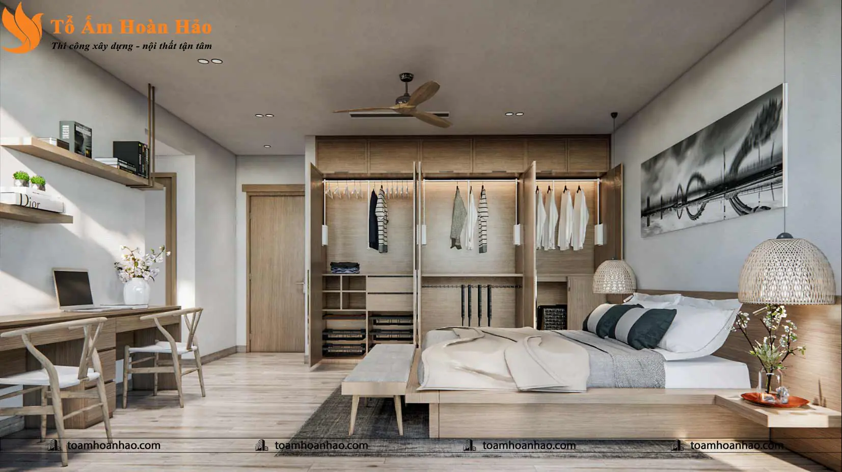 Phối cảnh 12 – THIẾT KẾ NHÀ PHỐ 3 TẦNG – TP. HỒ CHÍ MINH VỚI DIỆN TÍCH 5mX12m ẤN TƯỢNG VỚI ĐƯỜNG CONG QUYẾN RŨ