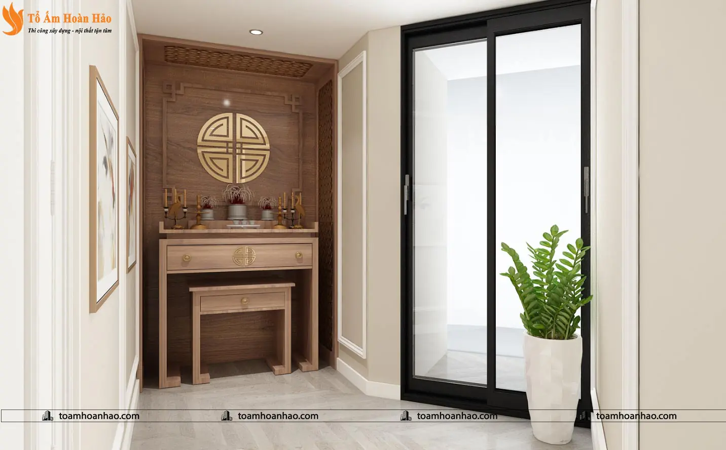 Phối cảnh 15 – THIẾT KẾ NHÀ PHỐ 3 TẦNG HIỆN ĐẠI – BÌNH DƯƠNG VỚI DIỆN TÍCH 5Mx15M
