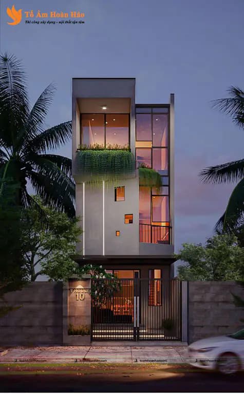 Phối cảnh 02 – THIẾT KẾ NHÀ PHỐ 3 TẦNG HIỆN ĐẠI, SANG TRỌNG – ĐÀ NẴNG VỚI DIỆN TÍCH 5mX16m