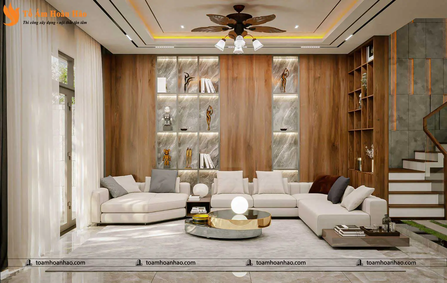 Phối cảnh 06 – THIẾT KẾ NHÀ PHỐ, BIỆT THỰ 3 TẦNG – TP. HỒ CHÍ MINH 5mX15m KHIẾN BẠN PHẢI NGỠ NGÀNG