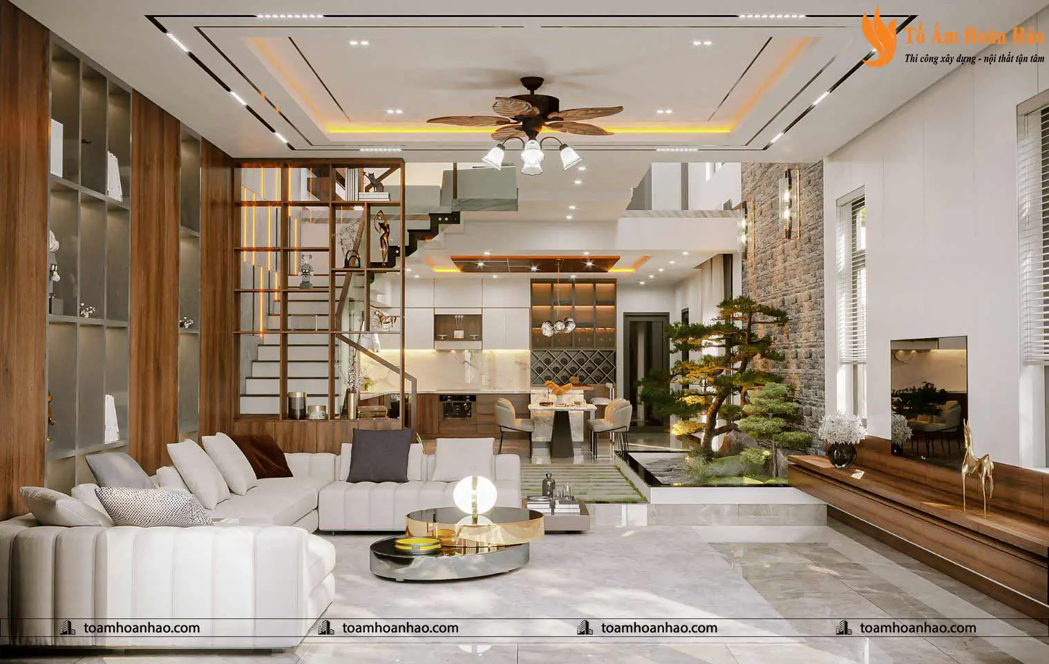 Phối cảnh 08 – THIẾT KẾ NHÀ PHỐ, BIỆT THỰ 3 TẦNG – TP. HỒ CHÍ MINH 5mX15m KHIẾN BẠN PHẢI NGỠ NGÀNG