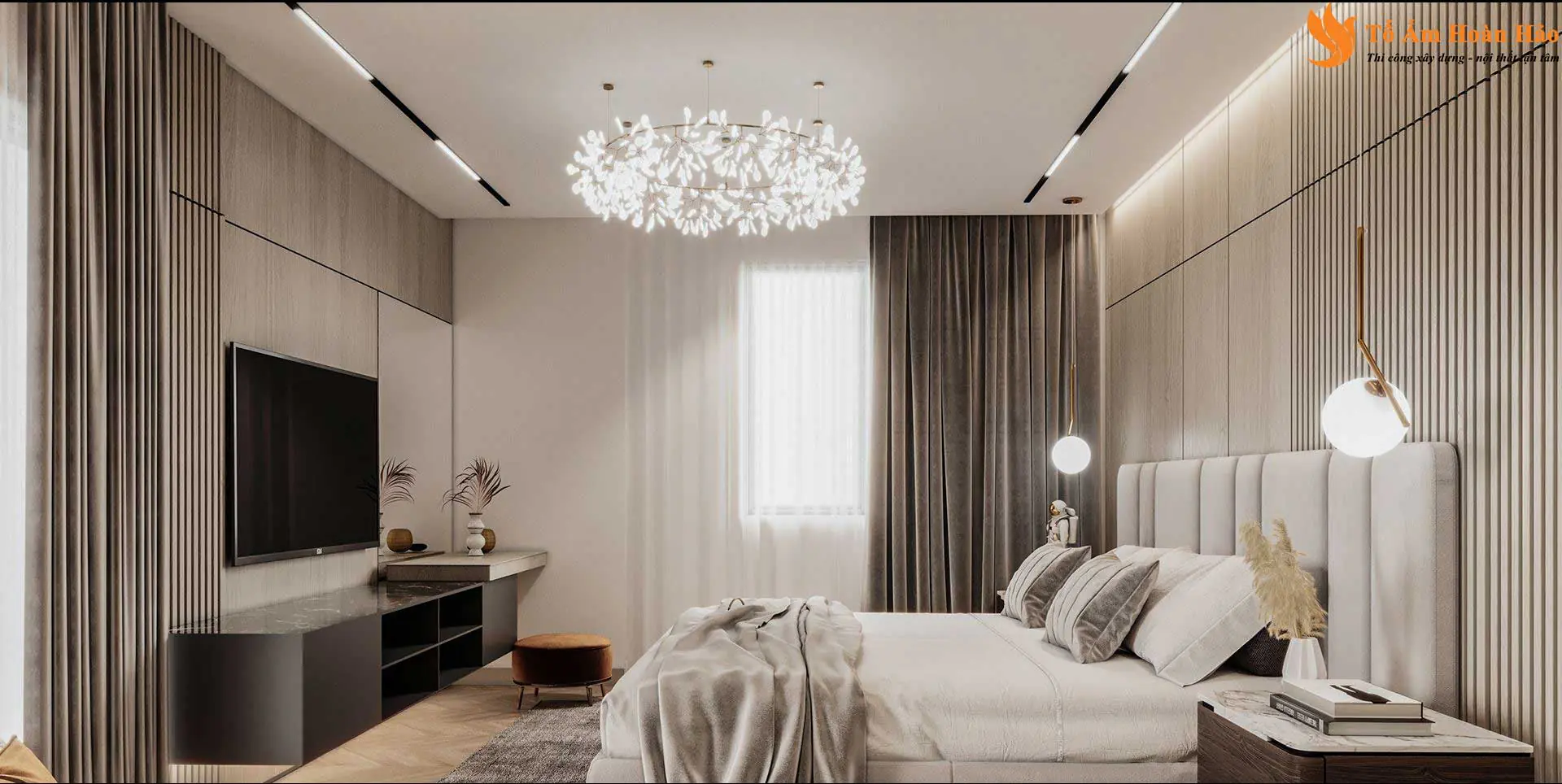 Phối cảnh 13 – Thiết kế nội thất Penthouse 3 phòng ngủ, 150m2 sang trọng và đẳng cấp