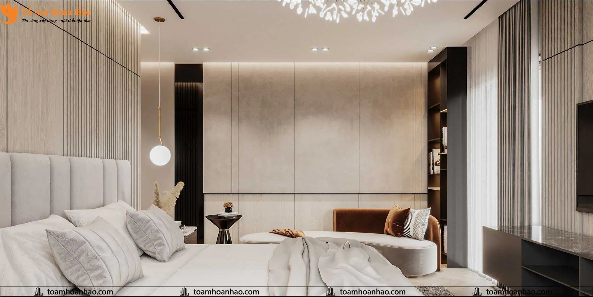 Phối cảnh 14 – Thiết kế nội thất Penthouse 3 phòng ngủ, 150m2 sang trọng và đẳng cấp