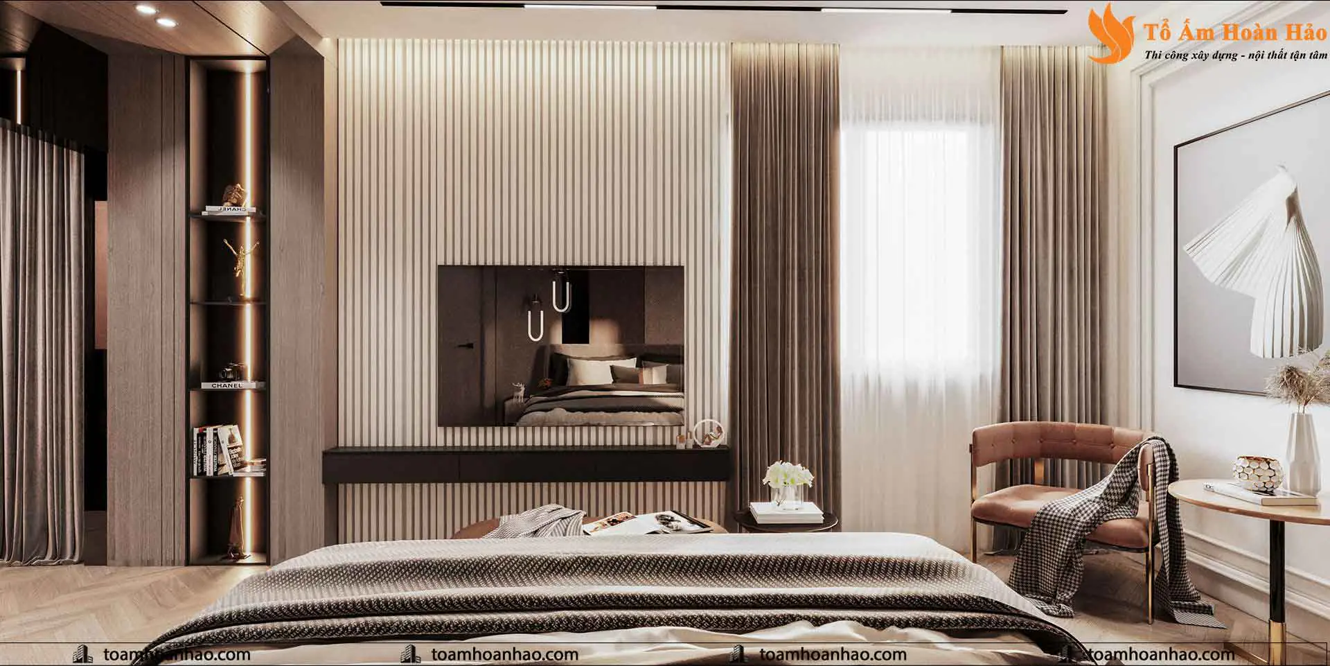 Phối cảnh 18 – Thiết kế nội thất Penthouse 3 phòng ngủ, 150m2 sang trọng và đẳng cấp