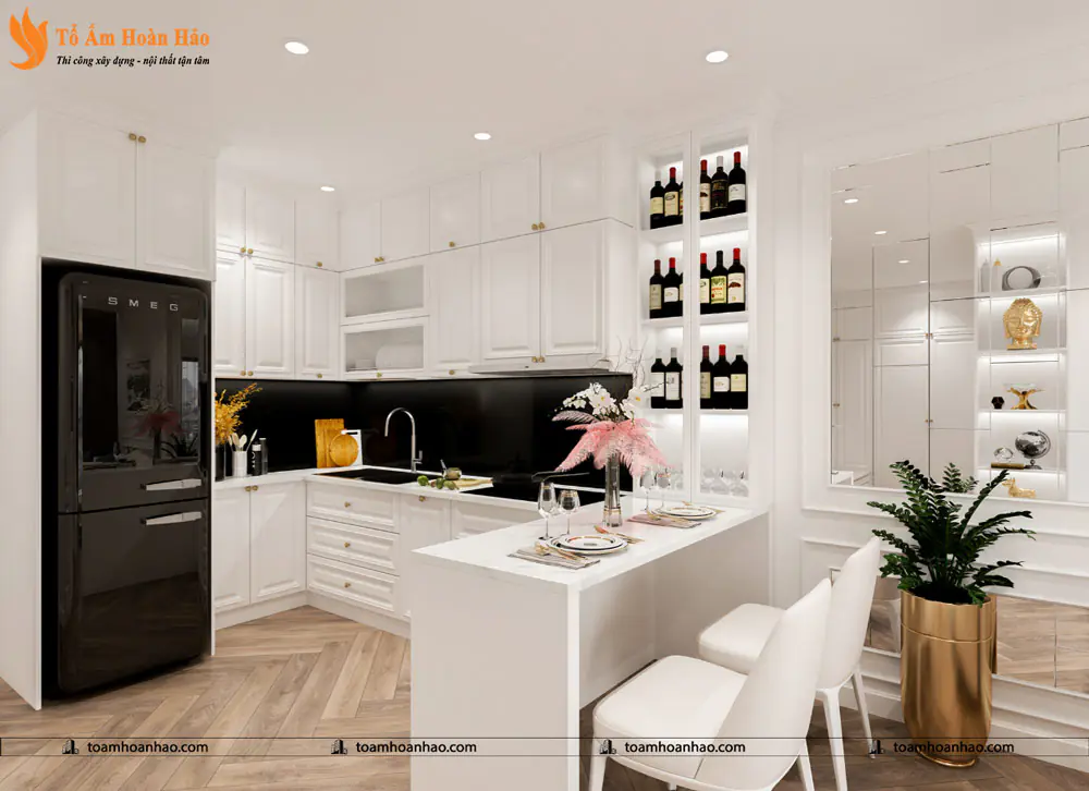 MẪU THIẾT KẾ BẾP CHUNG CƯ ĐẸP TỐI ƯU DIỆN TÍCH
