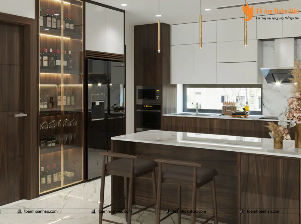 Phối cảnh 03 – MẪU THIẾT KẾ BẾP CHUNG CƯ ĐẸP TỐI ƯU DIỆN TÍCH