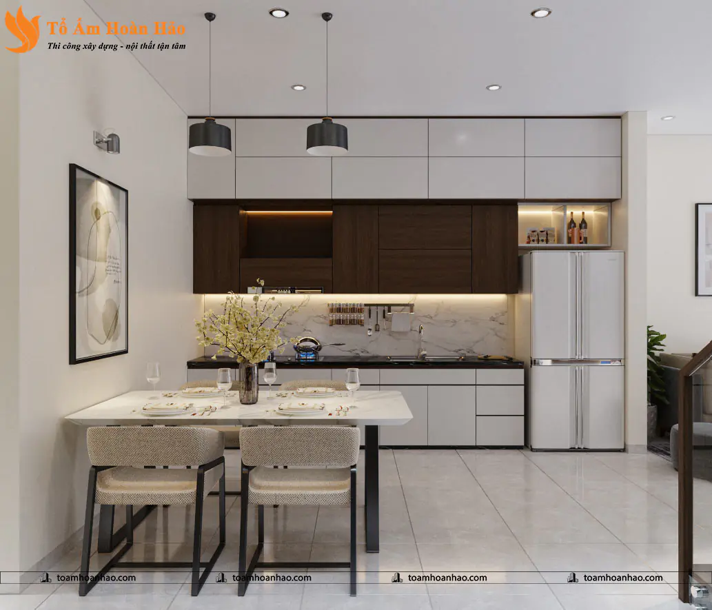 Phối cảnh 06 – MẪU THIẾT KẾ BẾP CHUNG CƯ ĐẸP TỐI ƯU DIỆN TÍCH