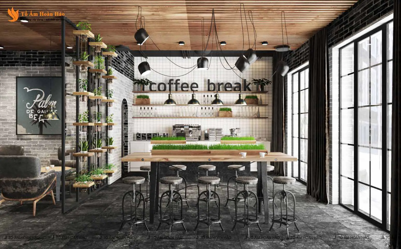 Tổng quan phong cách thiết kế quán cà phê – BREAK COFFEE – THIẾT KẾ QUÁN CÀ PHÊ 148M2 VỚI CÁCH TRANG TRÍ ĐỘC LẠ VÀ SÁNG TẠO