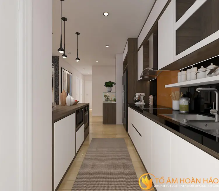 Phong cách thiết kế – Dự án Chị Hiền – Phòng khách & Phòng bếp – Chung cư The One – Khu đô thị Gamuda