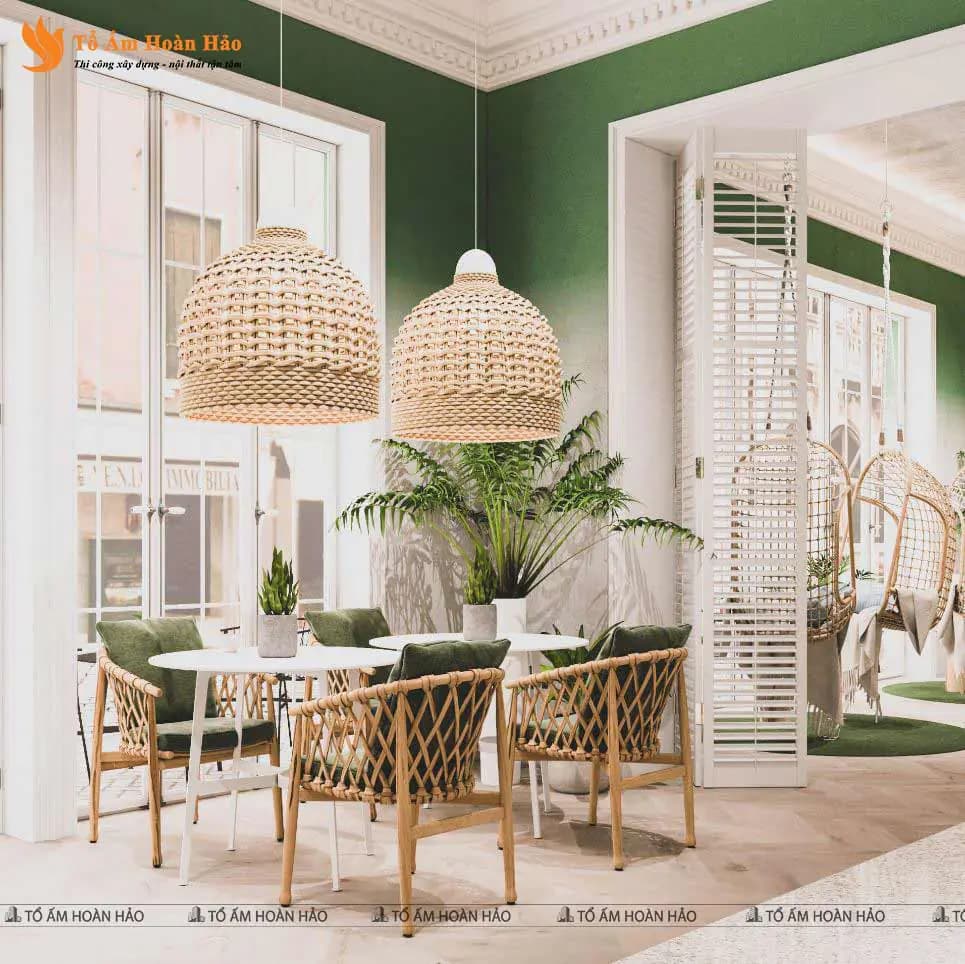 Chi tiết nội thất quán trong thiết kế quán cà phê – JUNGLE COFFEE – THIẾT KẾ QUÁN CÀ PHÊ 90M2 KHÔNG GIAN XANH MÁT MẮT