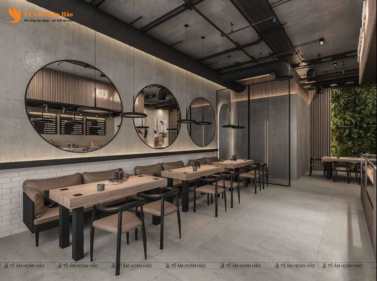 Chi tiết thiết kế nội thất bên trong quán – KABA COFFEE – THIẾT KẾ QUÁN CÀ PHÊ 260M2 PHONG CÁCH INDUSTRIAL HIỆN ĐẠI XU HƯỚNG 2023