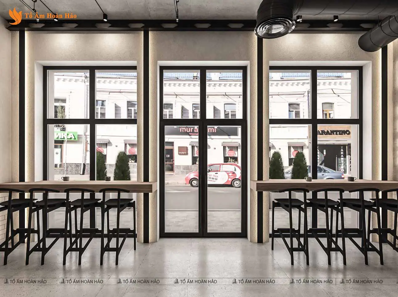 Chi tiết thiết kế nội thất bên trong quán – KABA COFFEE – THIẾT KẾ QUÁN CÀ PHÊ 260M2 PHONG CÁCH INDUSTRIAL HIỆN ĐẠI XU HƯỚNG 2023