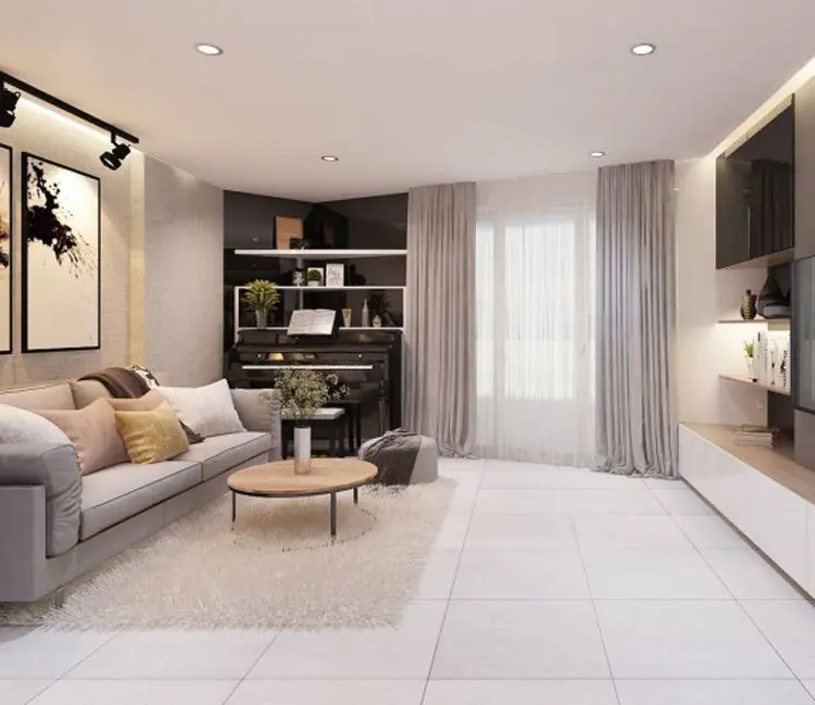 Nội thất chung cư Gelexia Riverside 90m2 – Anh Thành