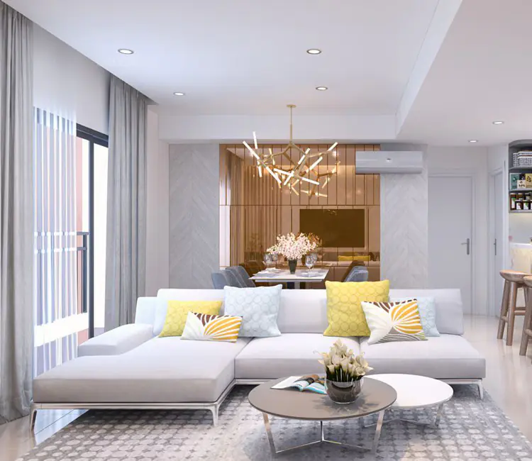 Nội thất chung cư Golden Palace 90m2 – Anh Phong