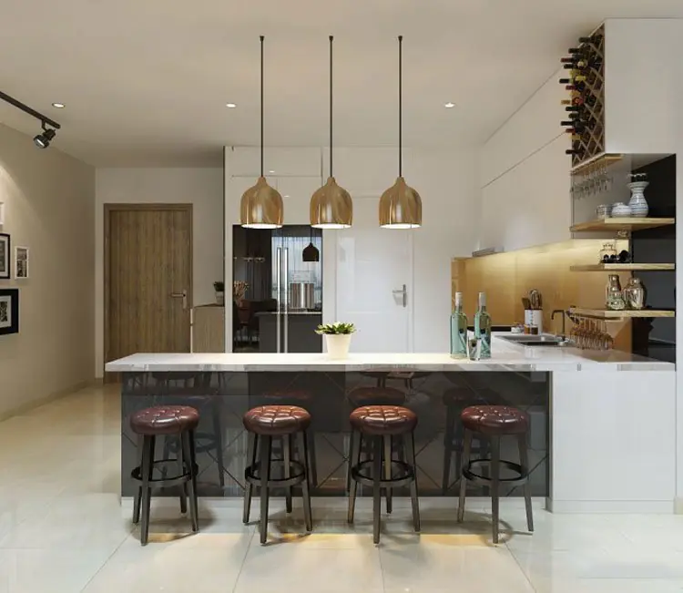 Cân bằng ánh sáng – Nội thất chung cư tòa HH2 Trường Chinh 87m2 – Anh Thắng