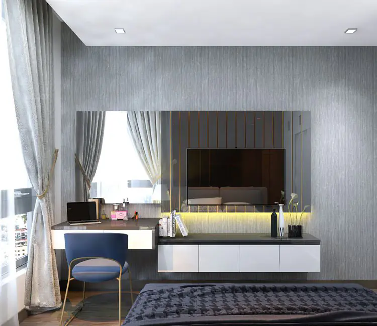 Cân bằng ánh sáng – Nội thất chung cư 107m2 HP Lanmark Tower – anh Minh