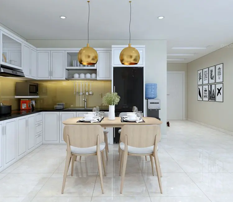 Vật liệu ấm áp – Nội thất chung cư 110m2 Văn Khê – anh Bình