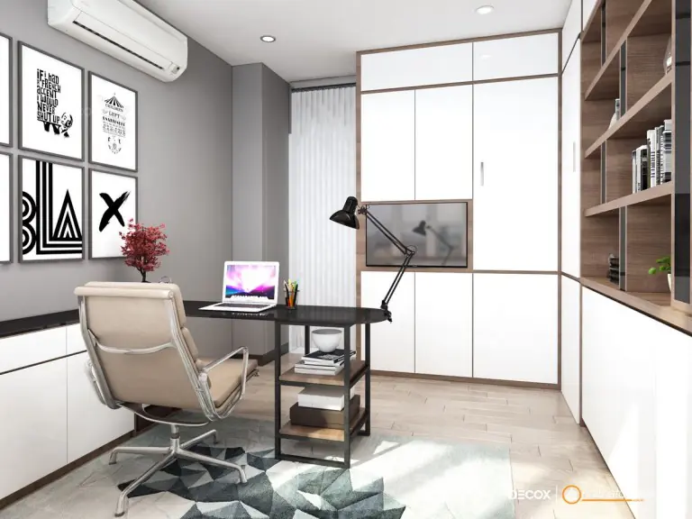 Vật liệu ấm áp – Nội thất chung cư 40m2 FLC – Anh Tùng