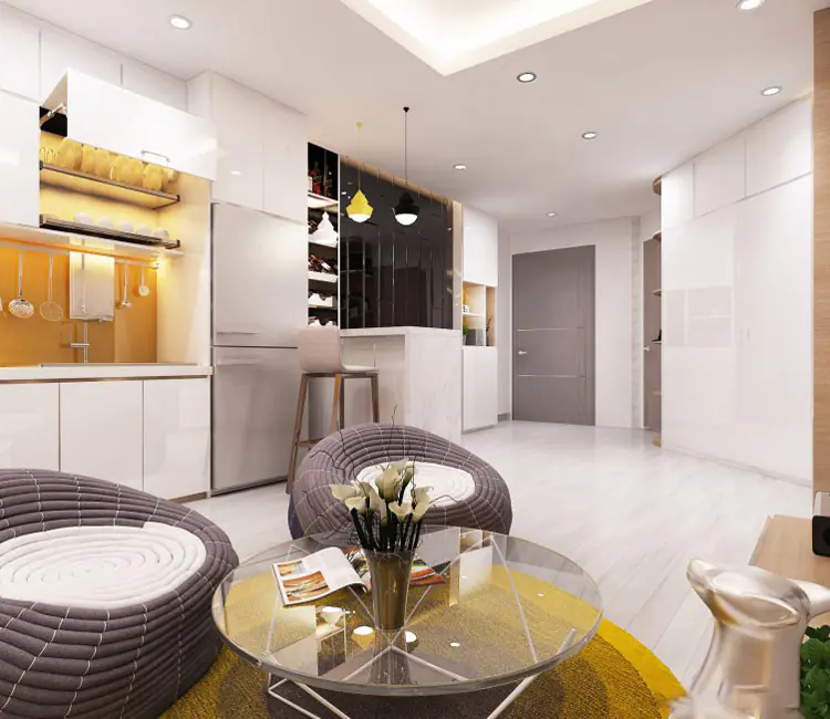 Ảnh dự án 04 – Nội thất chung cư 43m2 Hateco – chị Hằng