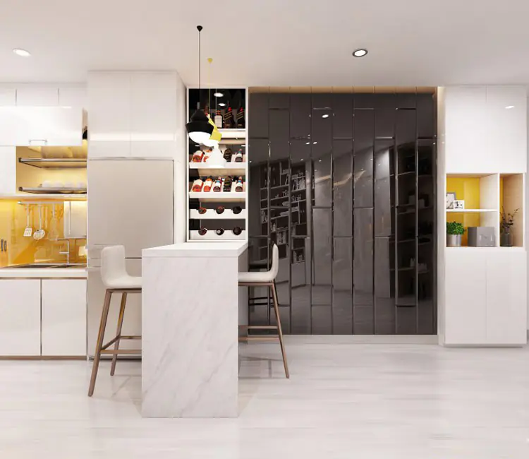 Cân bằng ánh sáng – Nội thất chung cư 43m2 Hateco – chị Hằng
