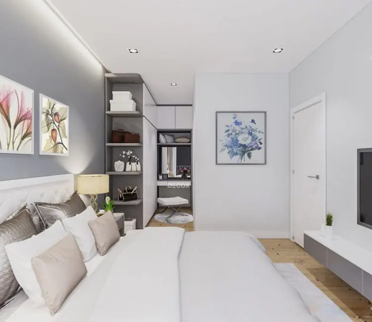 Cân bằng ánh sáng – Nội thất chung cư 45m2 Green Pearl – Anh Chiến