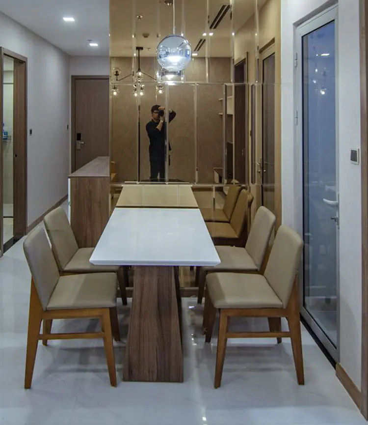 Vật liệu ấm áp – Nội thất chung cư 46m2 Vinhomes – Anh Thành