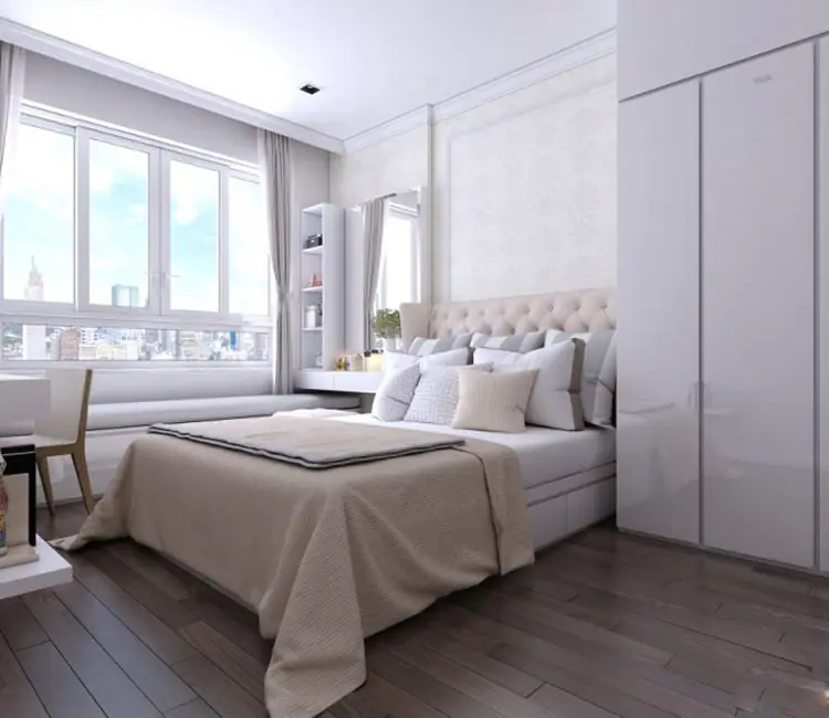 Vật liệu ấm áp – Nội thất chung cư 48m2 Complex – Chị Trang