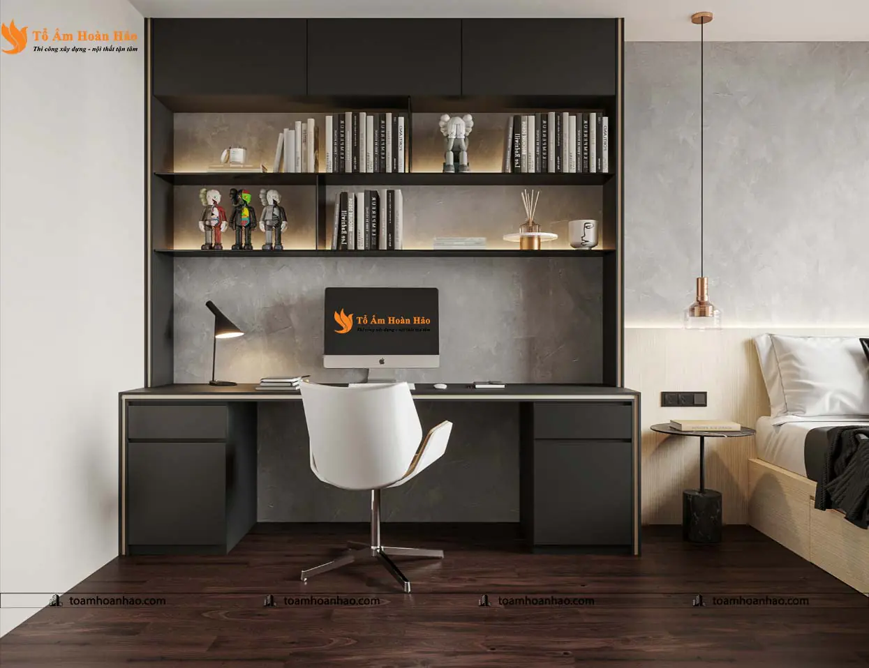 Phòng ngủ 1 – Chung cư 2PN hiện đại 78m2