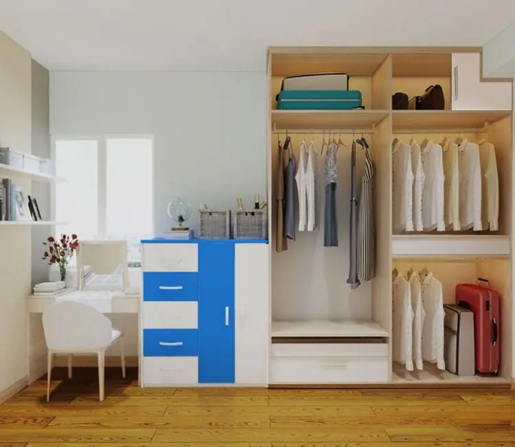 Vật liệu ấm áp – Nội thất chung cư 56m2 Mỹ Đình Pearl – chị Trâm Anh