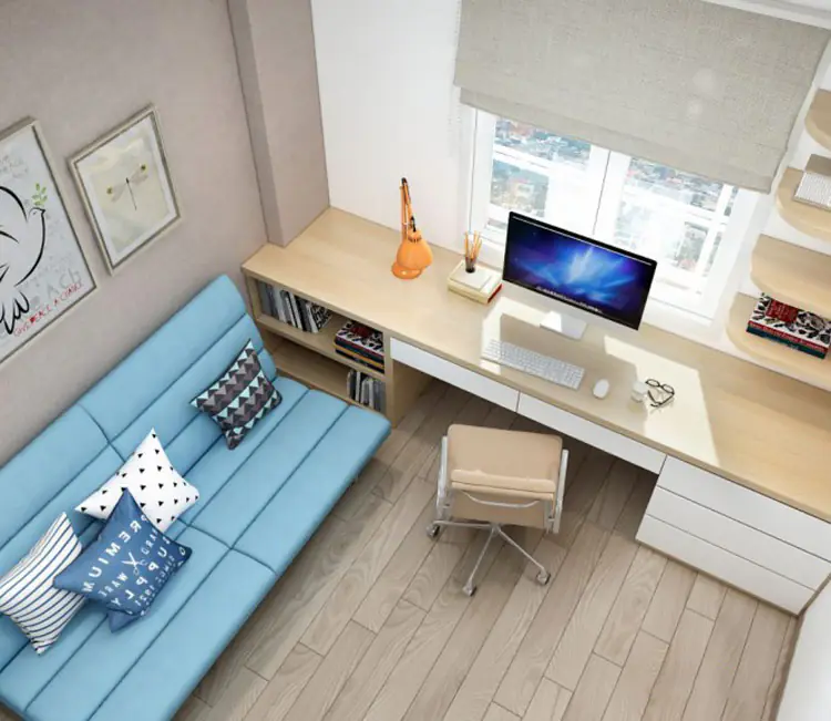 Vật liệu ấm áp – Nội thất chung cư 58m2 Lĩnh Nam – Anh Hùng