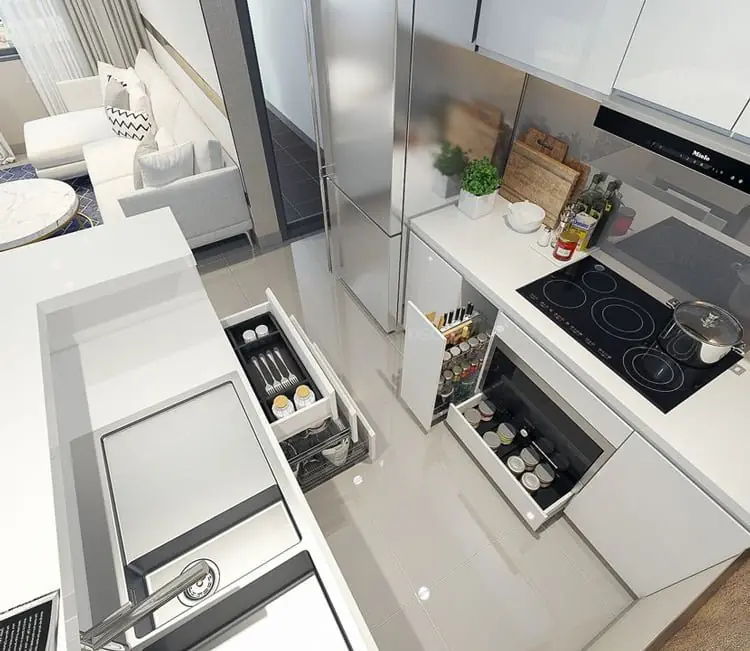 Vật liệu ấm áp – Nội thất chung cư 68m2 Hà Thành Plaza – chị Linh