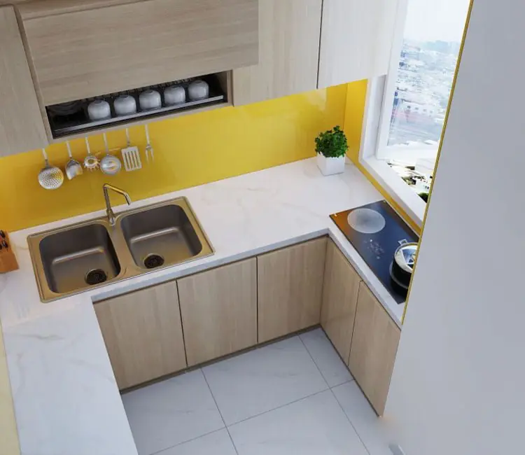 Cân bằng ánh sáng – Nội thất chung cư 70m2 Green Stars – anh Tùng