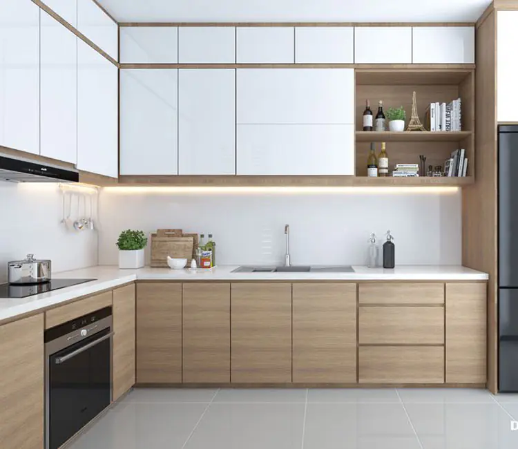 Vật liệu ấm áp – Nội thất chung cư 85m2 HH2 Khu đô thị Linh Đàm
