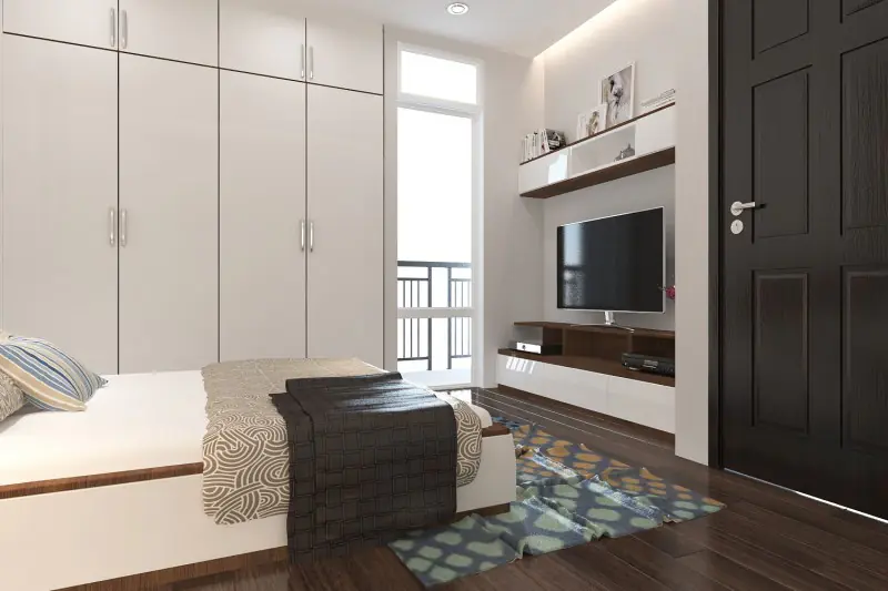Vật liệu ấm áp – Nội thất chung cư HH2 Linh Đàm 80m2 – chị Diệu Hương