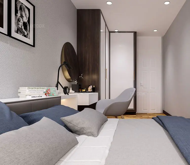 Vật liệu ấm áp – Nội thất chung cư Mandarin Garden 109m2 – Anh Hiển