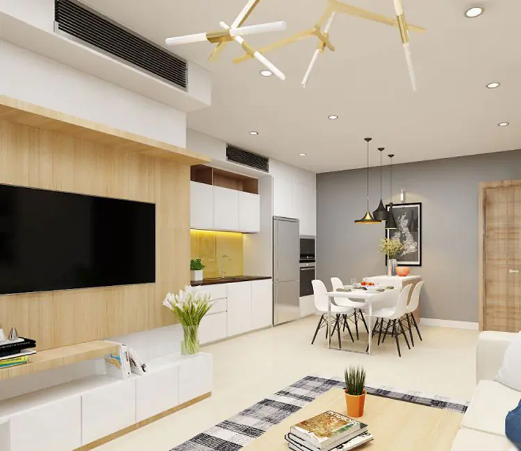 Nội thất chung cư The Golden An Khánh 84m2 – chị Tuyết