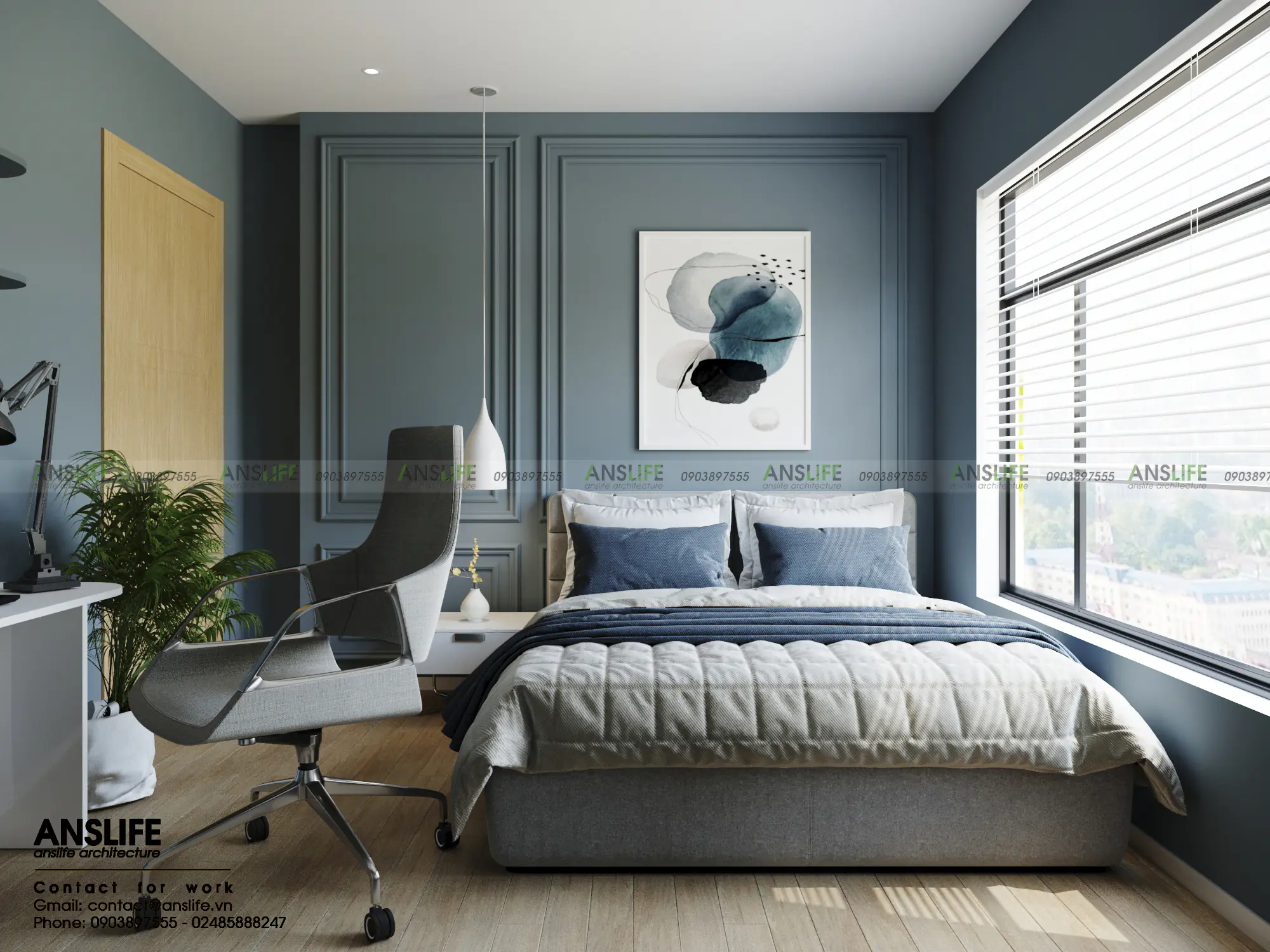 Phòng ngủ 2 – Căn hộ Vinhomes Grandpark 82m2
