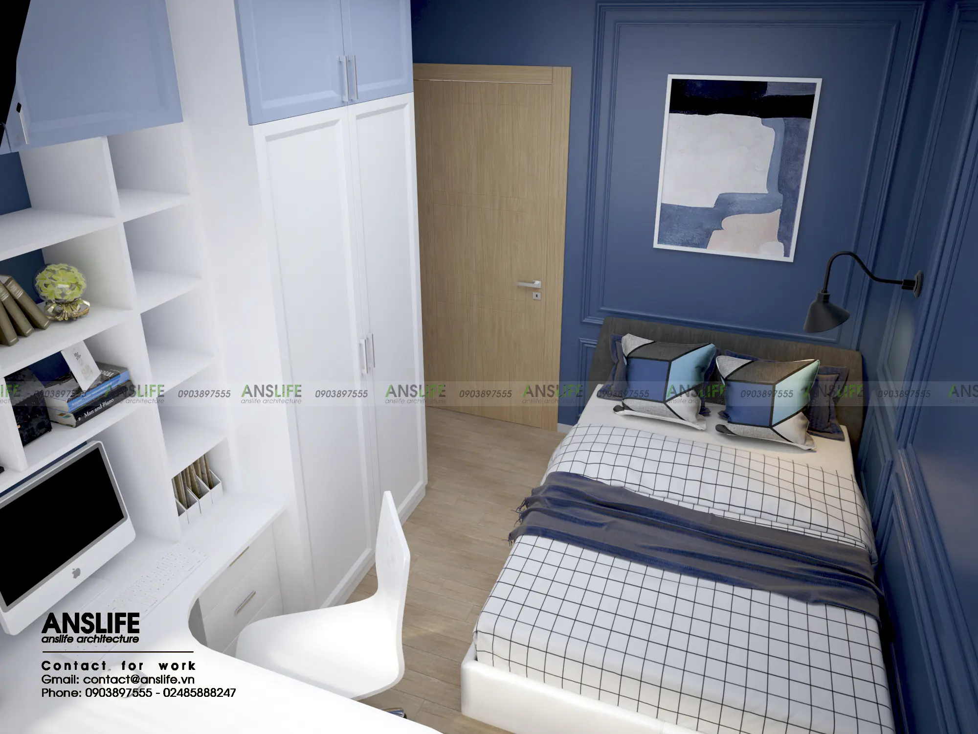 Phòng ngủ 3 – Căn hộ Vinhomes Grandpark 82m2