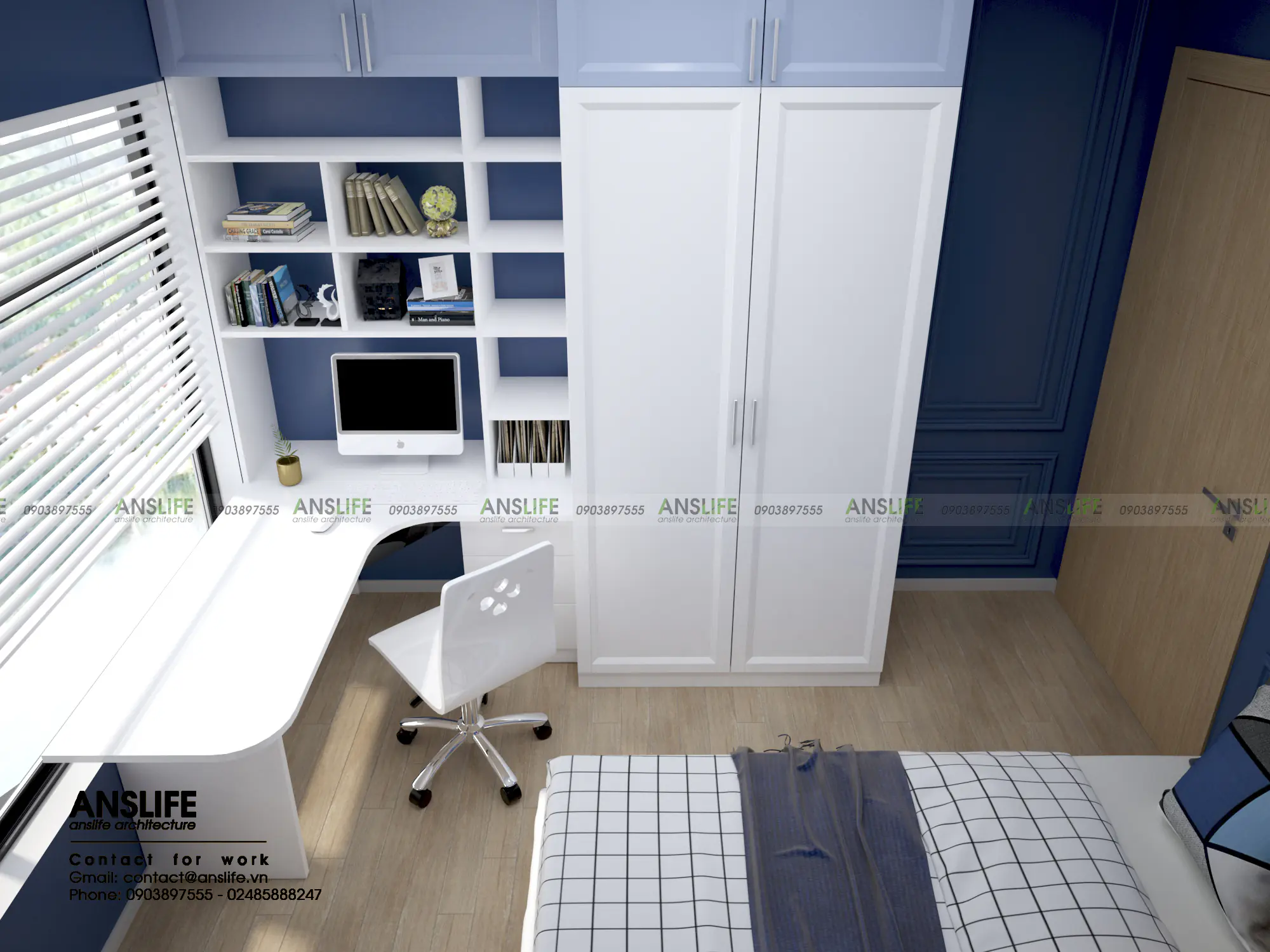 Phòng ngủ 3 – Căn hộ Vinhomes Grandpark 82m2