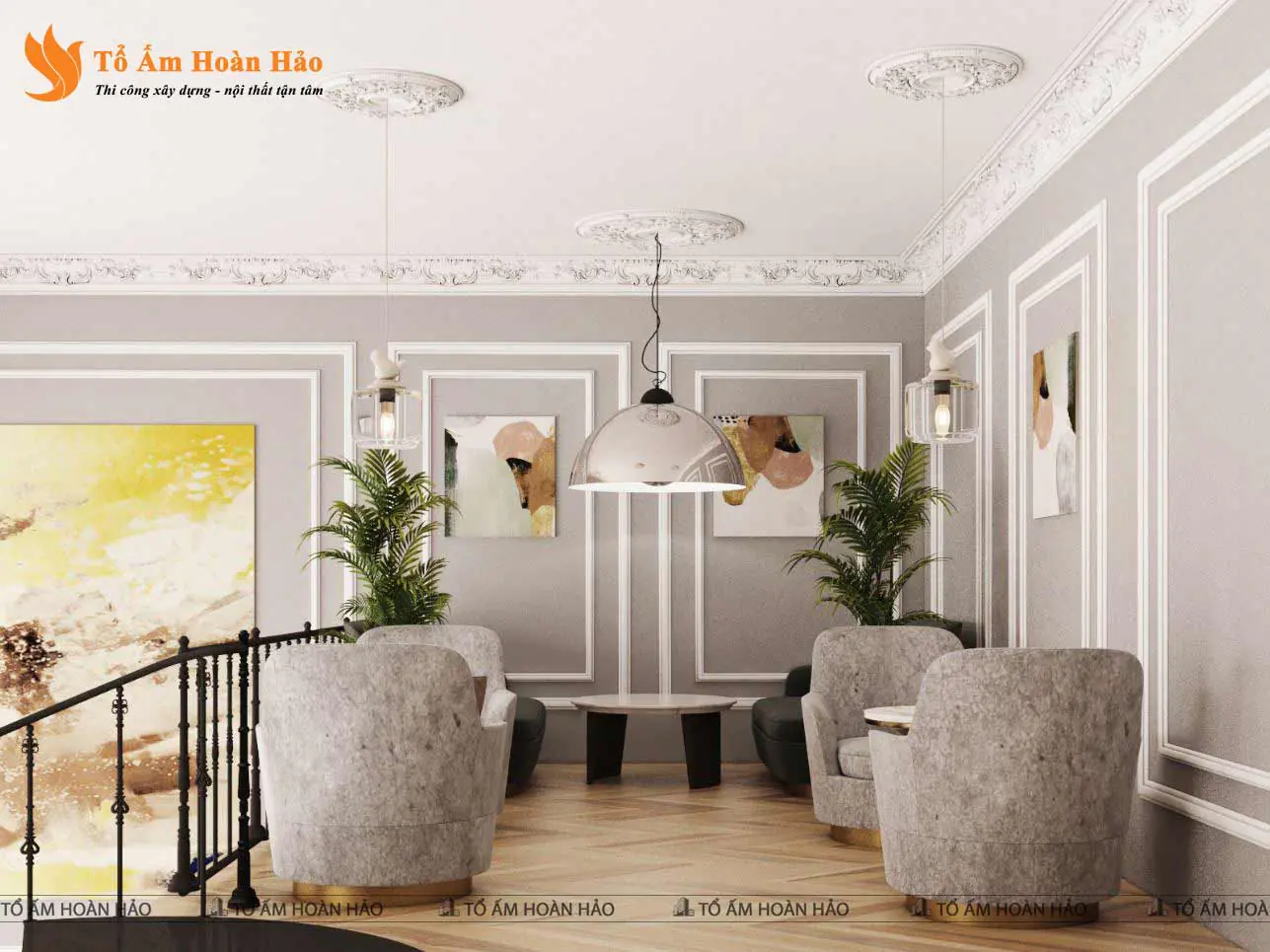 Nội thất tầng lửng – QUÁN CÀ PHÊ PHONG CÁCH CHÂU ÂU – DAILY DOSE 240M2